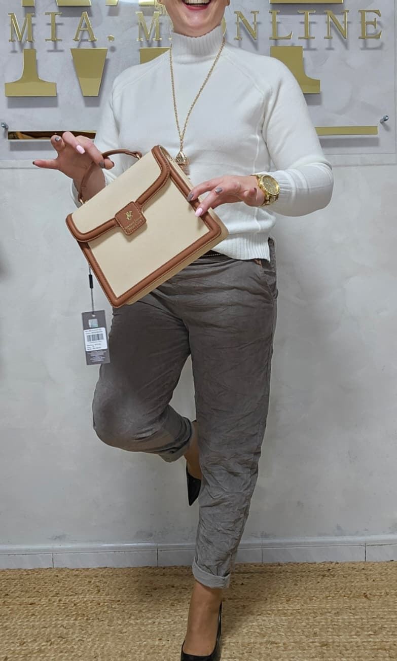 Bolso Polo Club Beige Y Marrón - Imagen 9