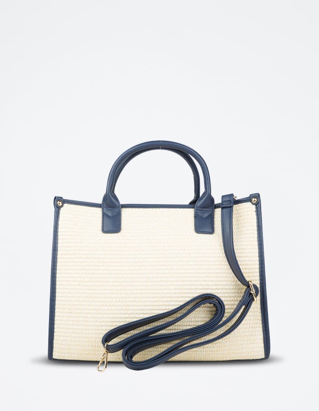 Bolso Tote Polo Club Beige Y Azul - Imagen 6