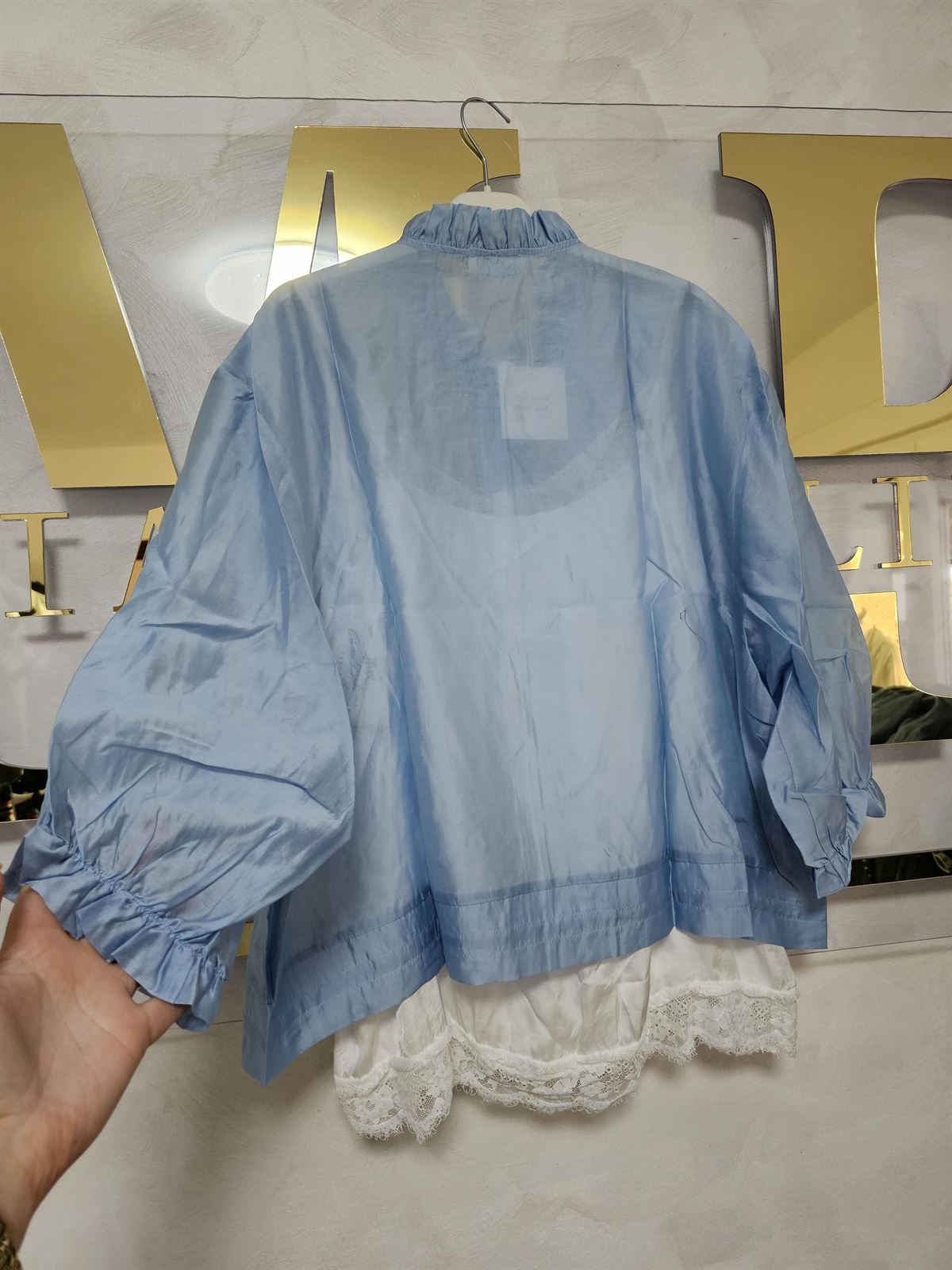 Bomber Tencel Azul Cielo - Imagen 11
