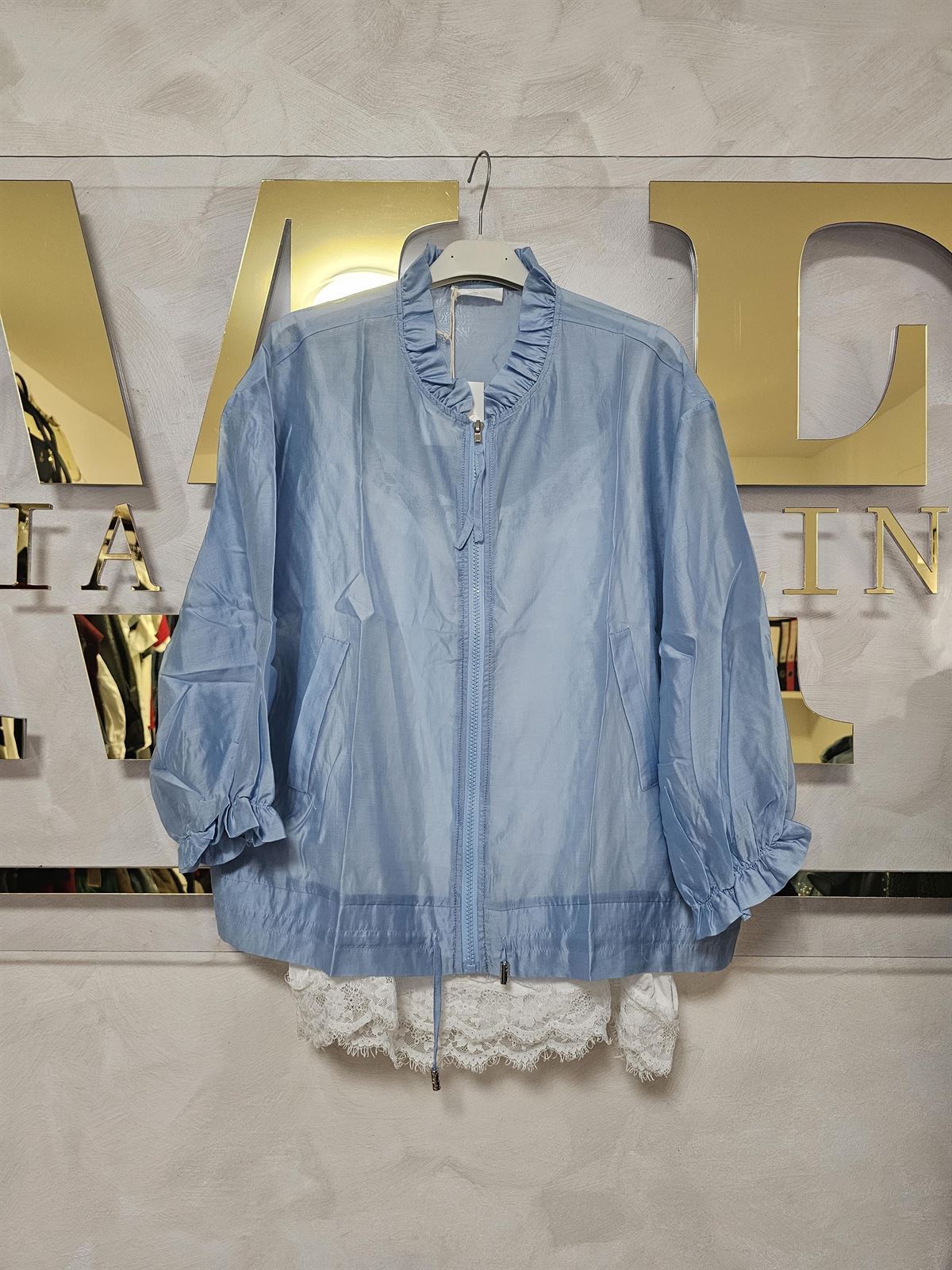 Bomber Tencel Azul Cielo - Imagen 10