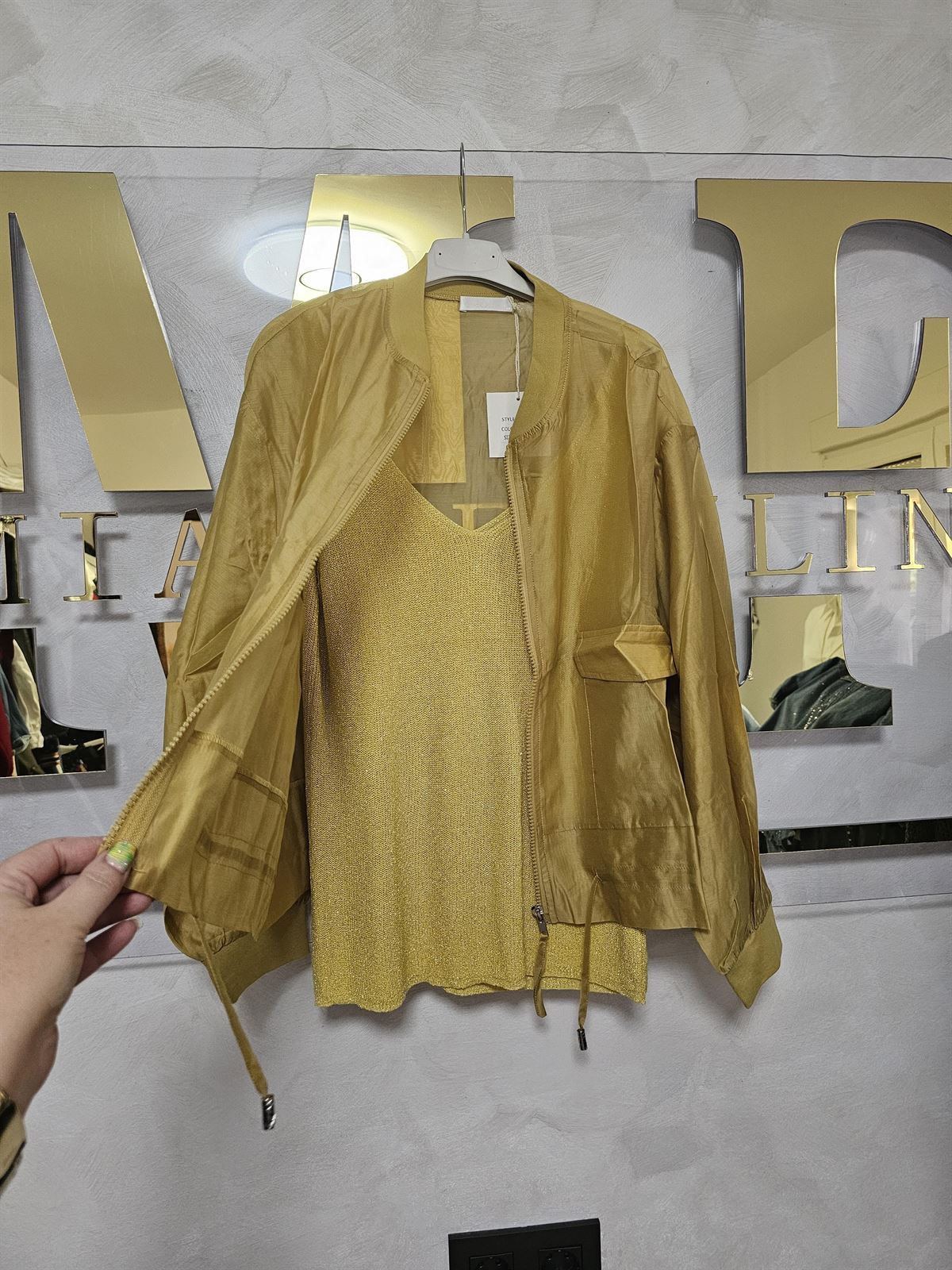 Bomber Tencel Mostaza - Imagen 11