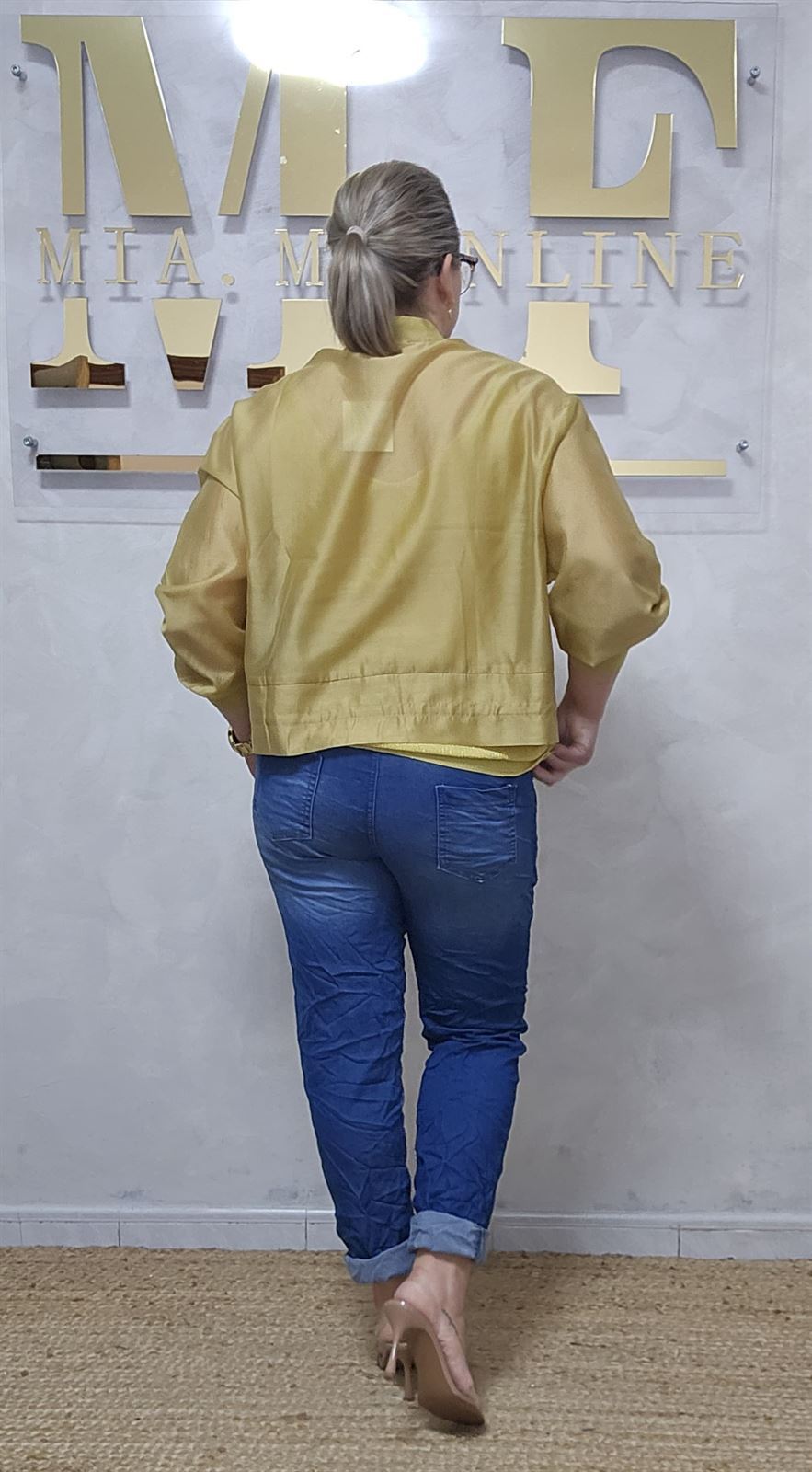 Bomber Tencel Mostaza - Imagen 2