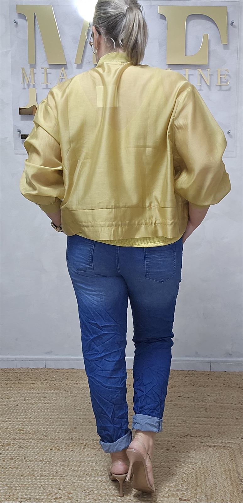 Bomber Tencel Mostaza - Imagen 4