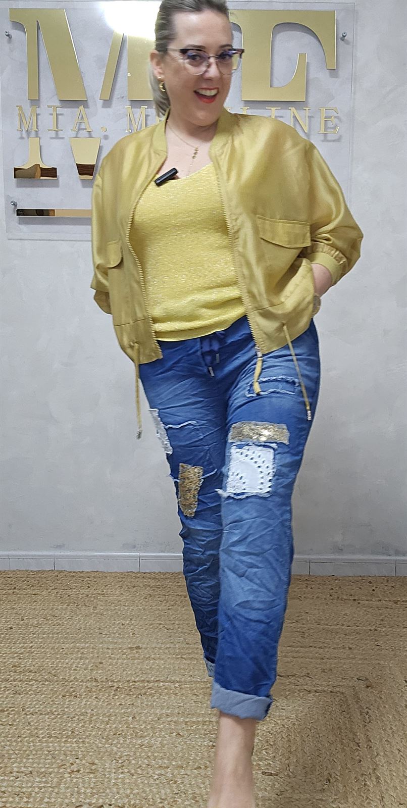 Bomber Tencel Mostaza - Imagen 6