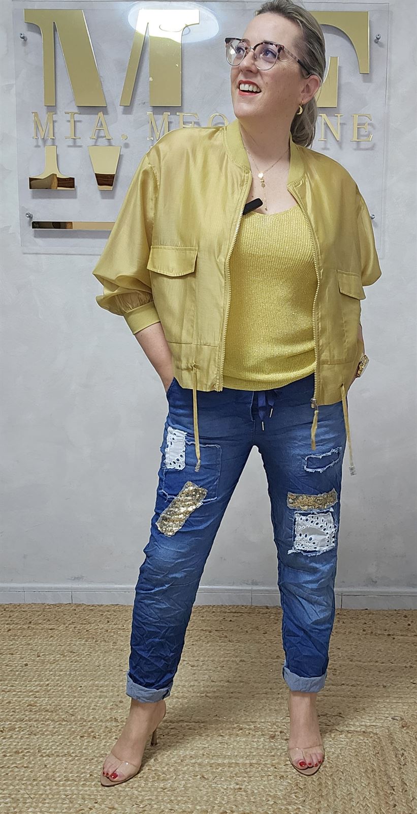 Bomber Tencel Mostaza - Imagen 7