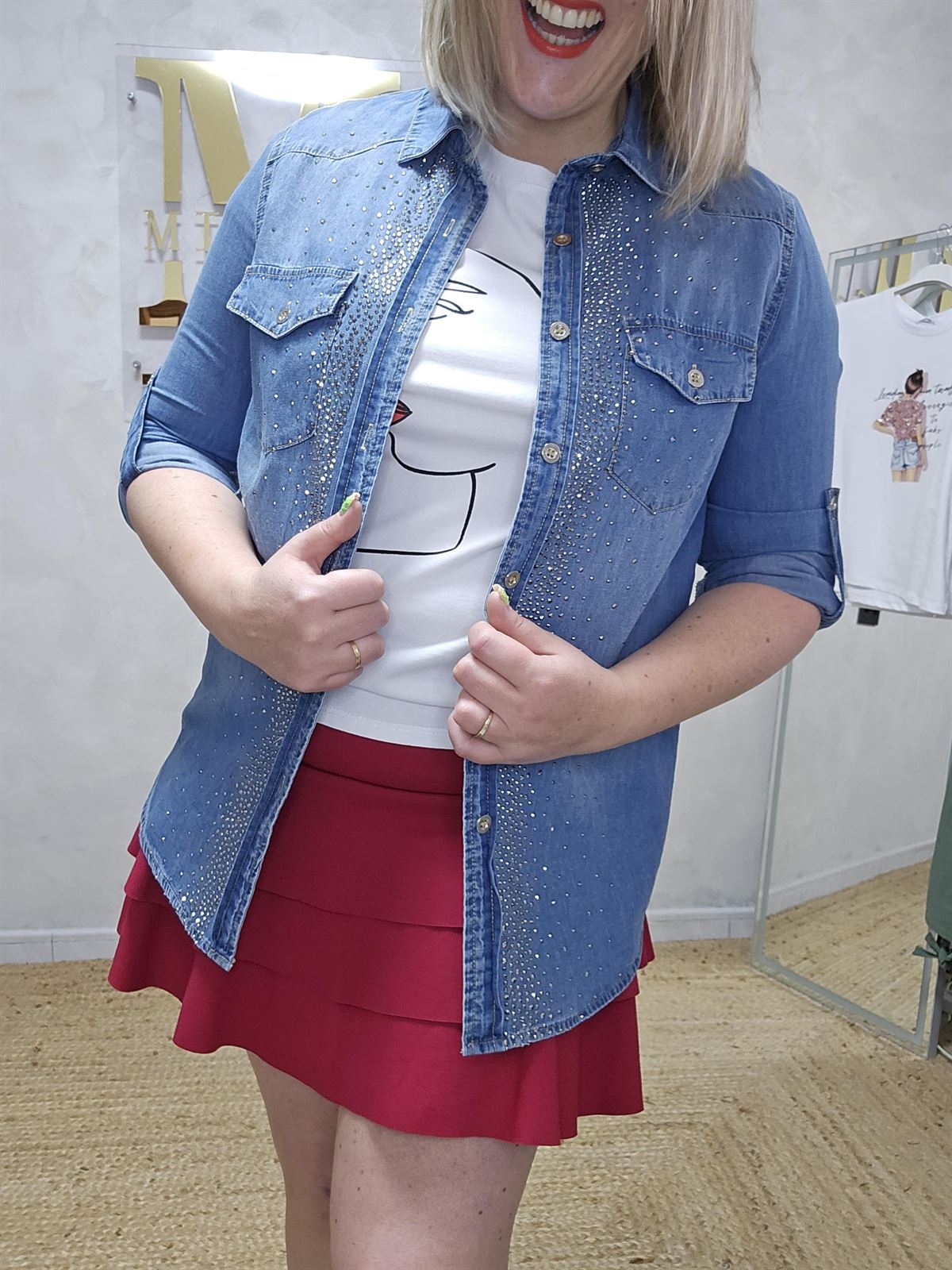 Camisa Vaquera Tachas - Imagen 1