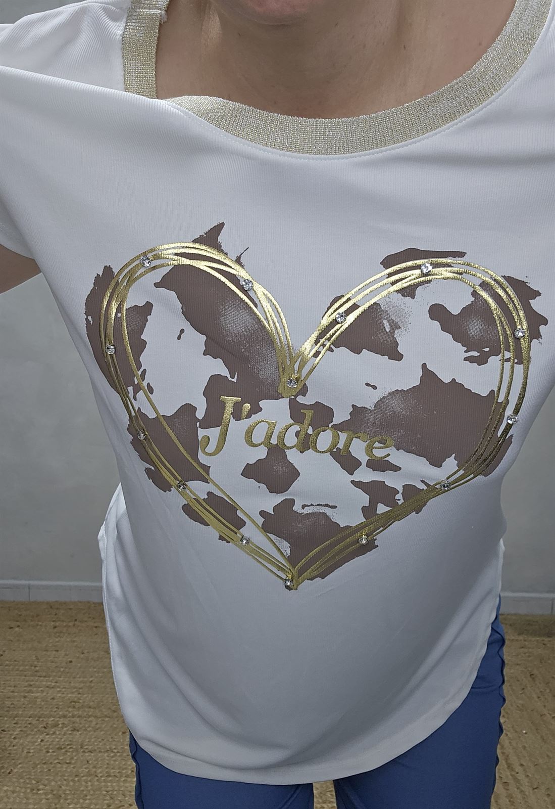 Camiseta Corazón Jadore Cow - Imagen 2