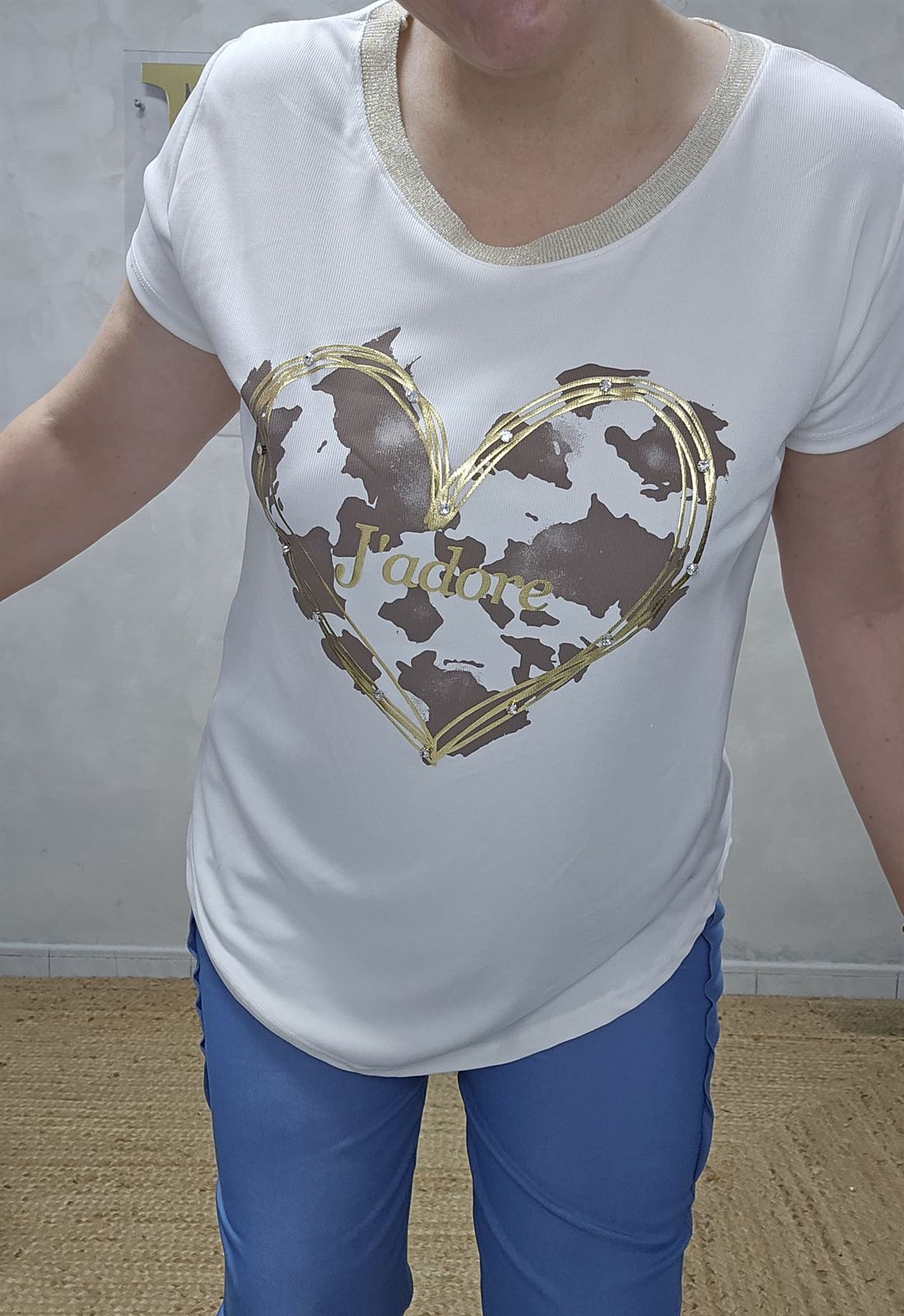 Camiseta Corazón Jadore Cow - Imagen 3