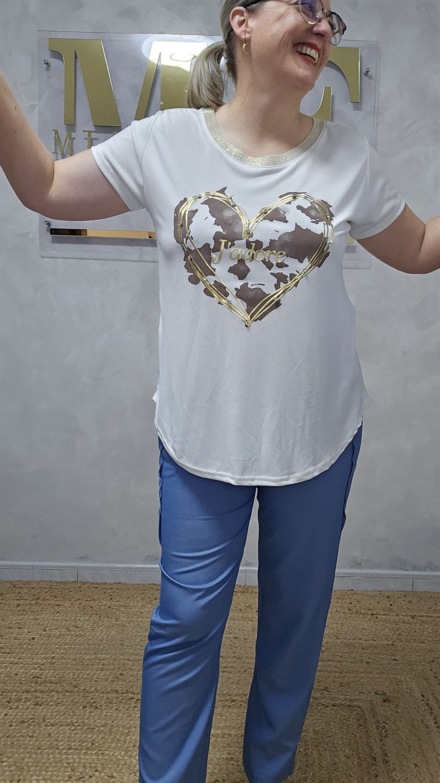 Camiseta Corazón Jadore Cow - Imagen 4