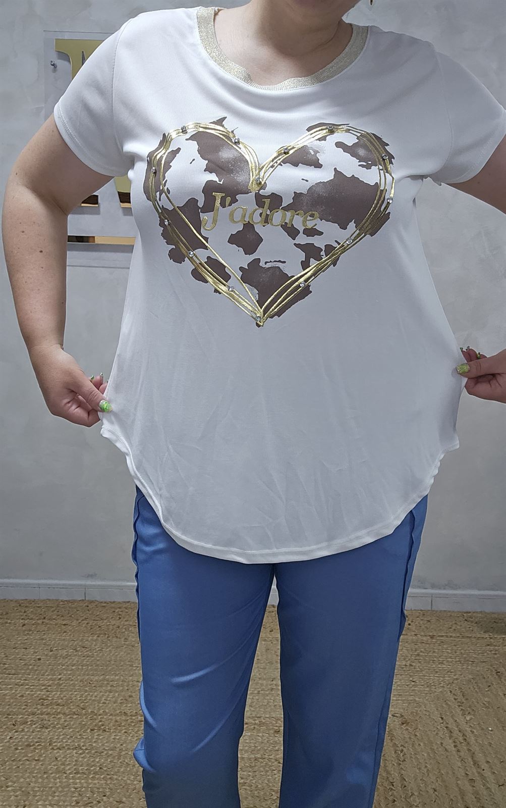 Camiseta Corazón Jadore Cow - Imagen 5
