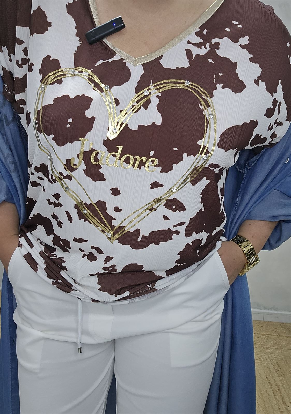 Camiseta Cow Jadore - Imagen 1