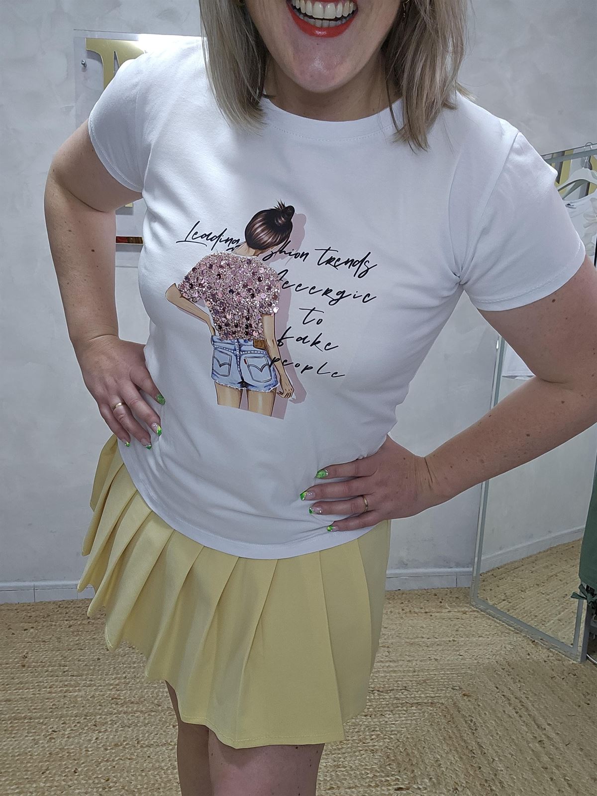 Camiseta Laura Con Micro Lentejuelas - Imagen 1