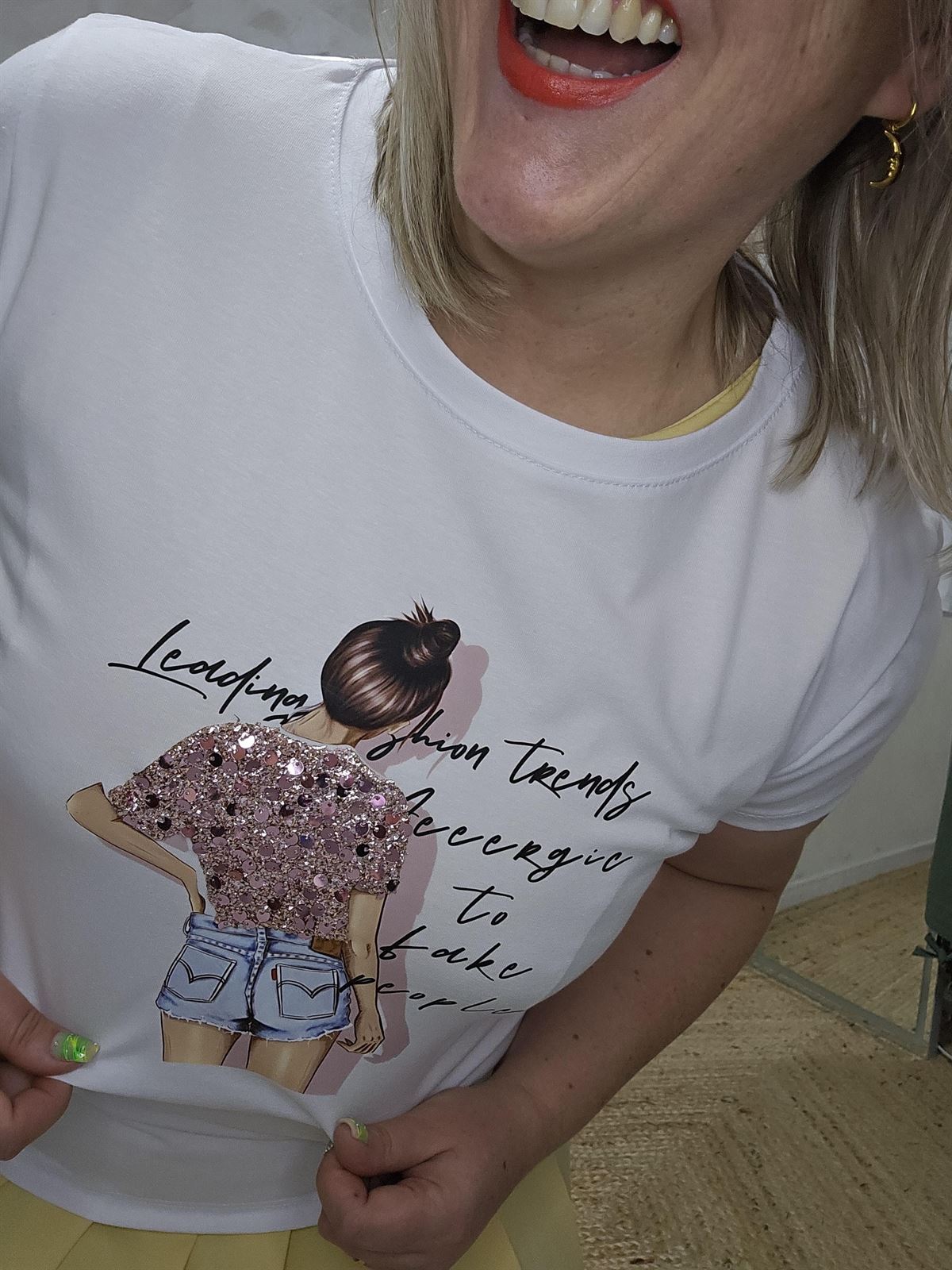 Camiseta Laura Con Micro Lentejuelas - Imagen 3