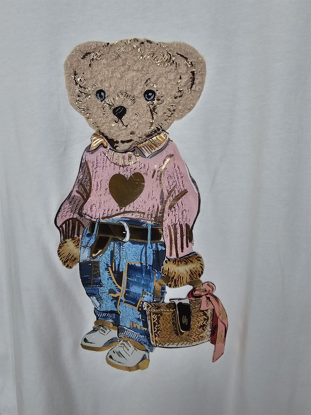 Camiseta Osito con brillo Plata - Imagen 3
