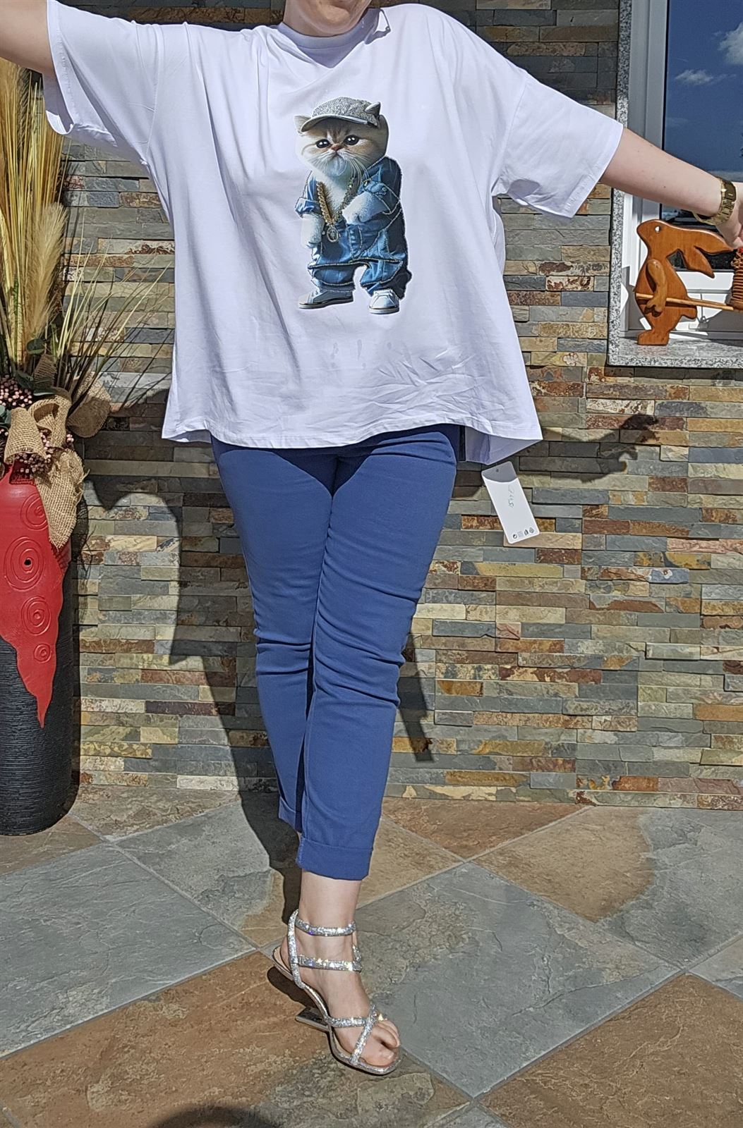 Camiseta Oversize Gatito Molón Brillo - Imagen 6