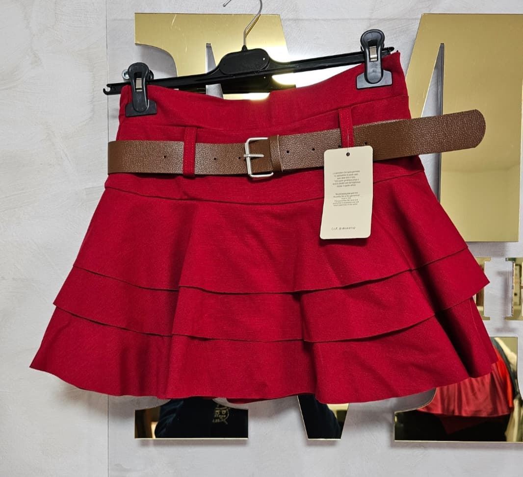 Falda Pantalón Volantes Con Cinturón - Imagen 5