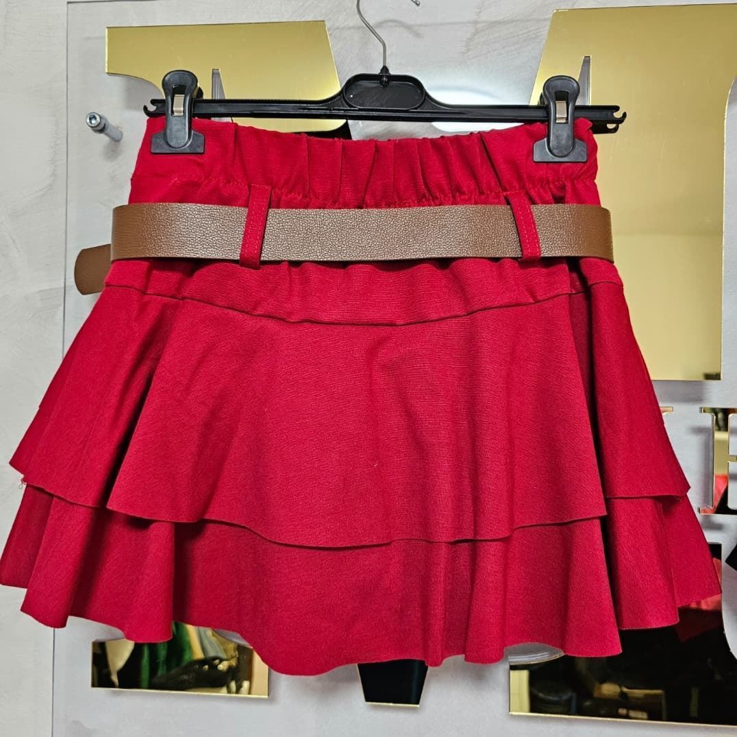 Falda Pantalón Volantes Con Cinturón - Imagen 6