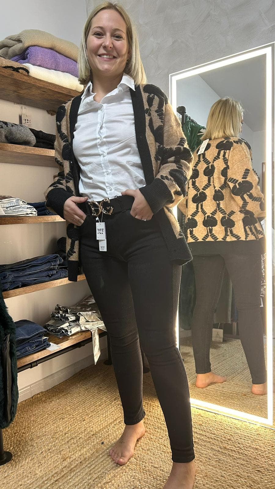 Jeans negro push-up - Imagen 1