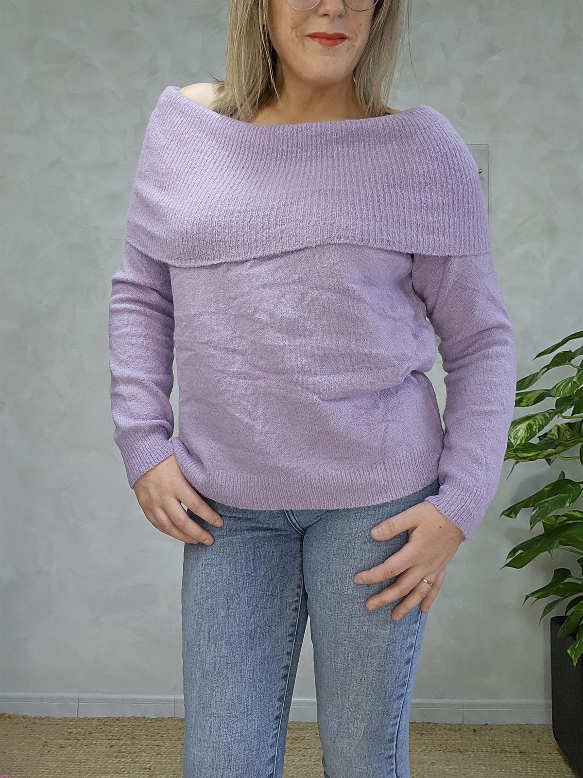 Jersey escote Bardot - Imagen 1