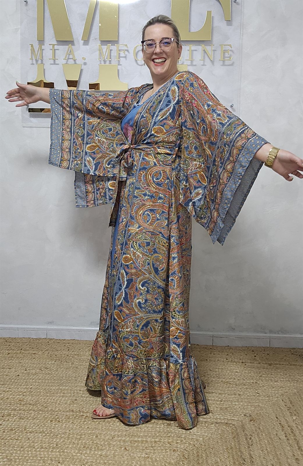 Kimono largo Estampado - Imagen 1