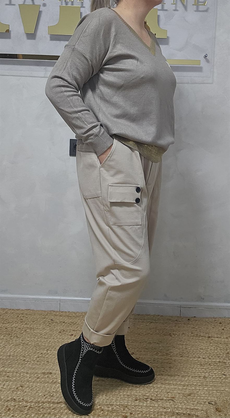Pantalón Jogger Amplio - Imagen 1