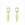 Pendientes Con Dije De Pez - Dorado Acero Inoxidable - Imagen 2