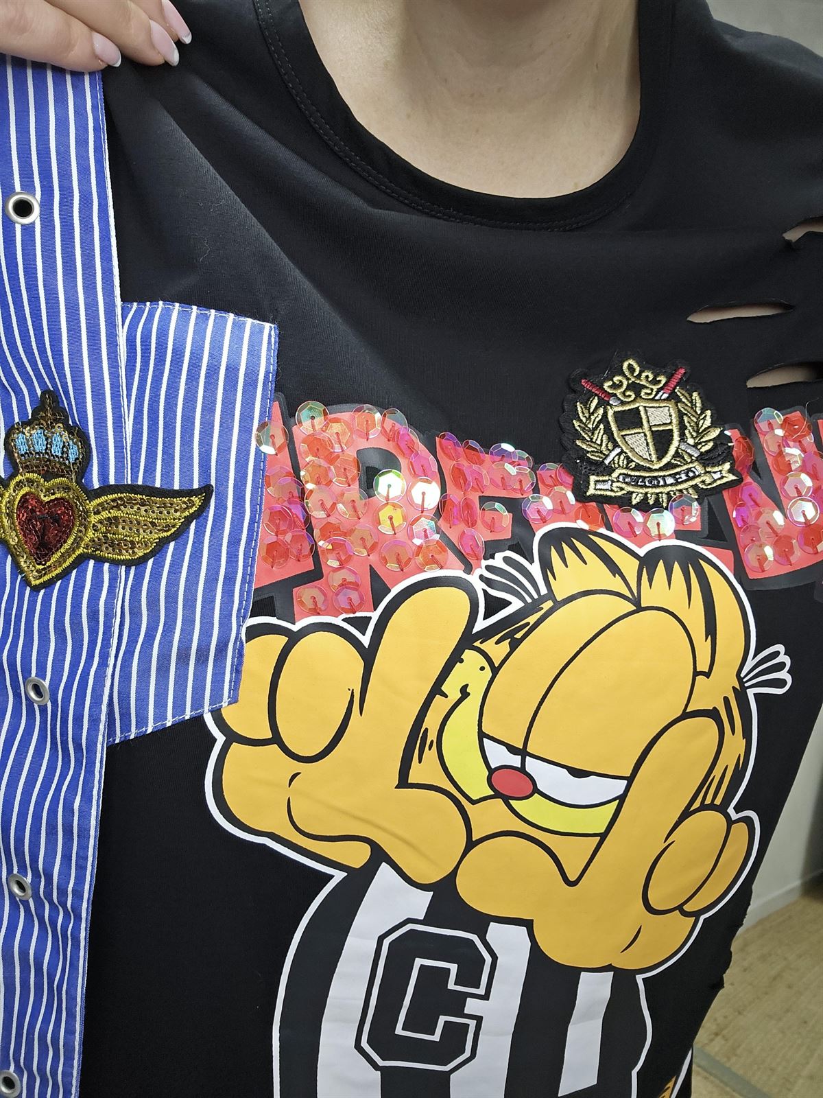 Vestido Garfield Con Lentejuelas - Imagen 1