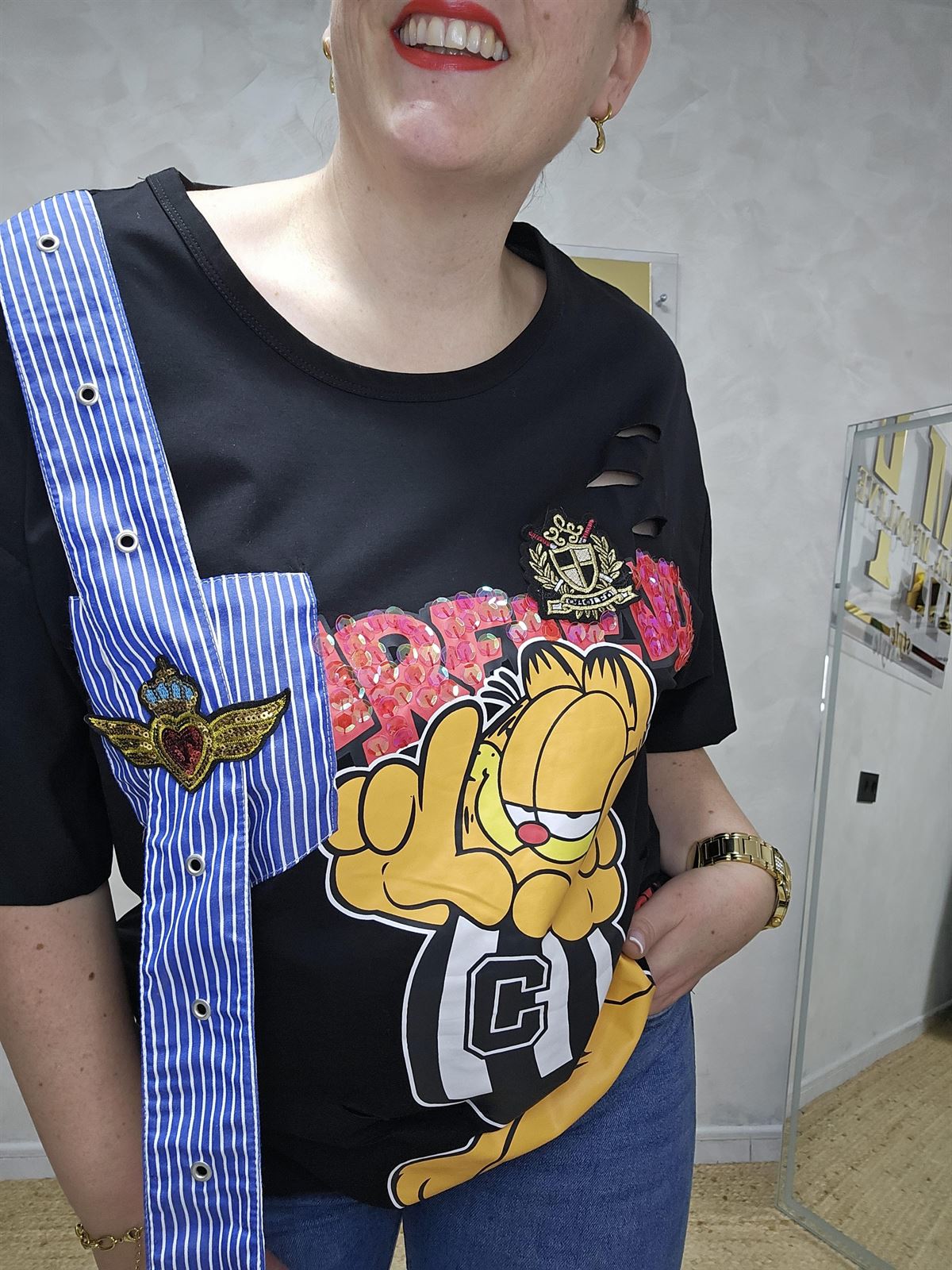 Vestido Garfield Con Lentejuelas - Imagen 12