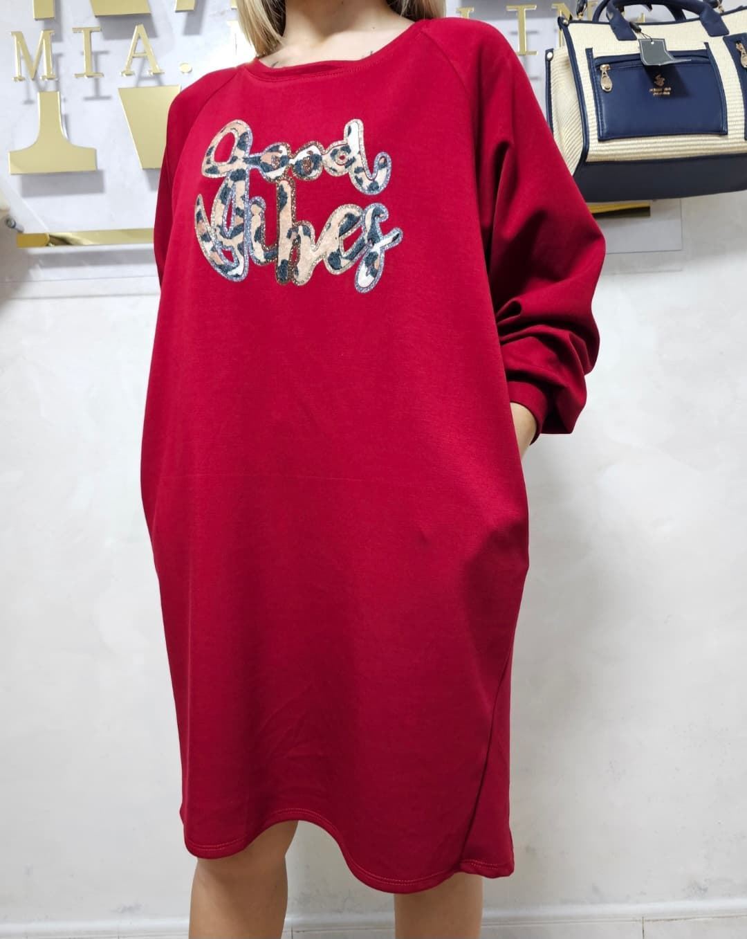 Vestido Sudadera Con Bolsillos - Imagen 1