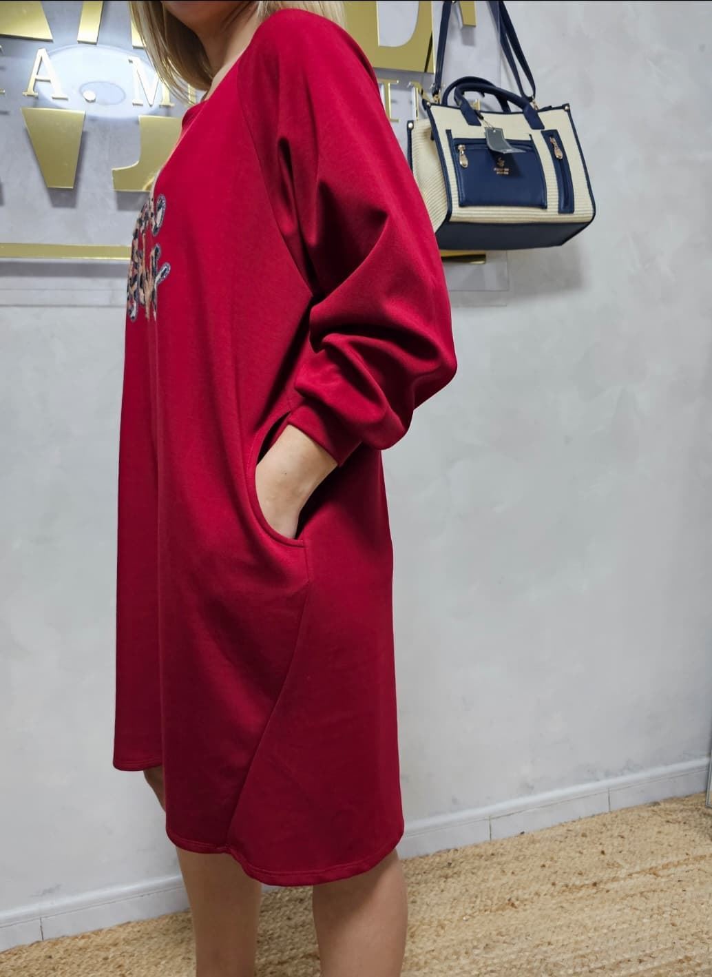 Vestido Sudadera Con Bolsillos - Imagen 4