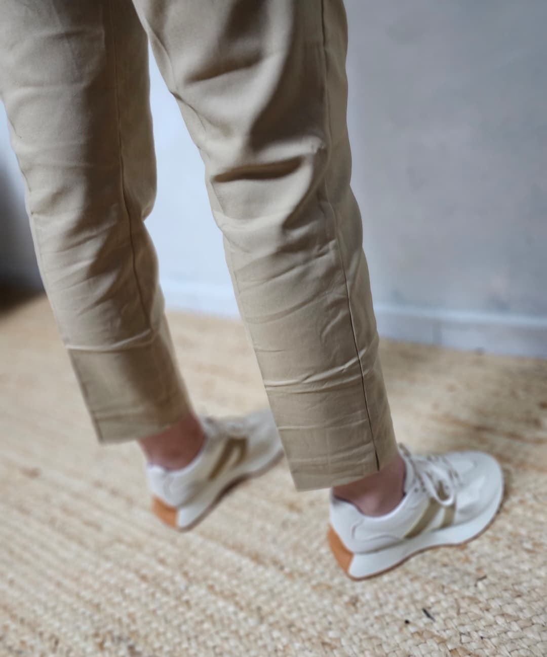 Zapatilla Alta Beige - Imagen 3